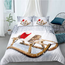 3D Duvet Cover Set Bedding Sets Quilt Covers Pillow Cases Full Twin Double Single Size The Sled And Cat Custom Design Bed Linens 2024 - buy cheap