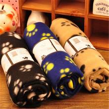 1 pc 70 x 60cm Winter Dog Bed Mat Pet Cushion Blanket Warm Paw Print Puppy Cat Fleece Beds For Small Large Dogs Cats 2024 - buy cheap