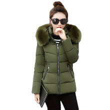 2021 nova moda inverno jaqueta feminina grande pele de algodão acolchoado grosso para baixo parkas casaco feminino fino quente inverno básico topos y519 2024 - compre barato