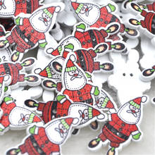 New 50pcs Santa Claus Christmas Wood Buttons Sewing Mix Lots WB320 2024 - buy cheap