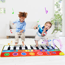 Большой музыкальный коврик, детский коврик для пианино с клавиатурой, игровой коврик, обучающие игрушки для детей, подарки 2024 - купить недорого