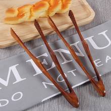 1 Pc Wood Food Tongs Barbecue Steak Tongs Bread Dessert Pastry Clip Clamp Buffet Kitchen CookingTools 2024 - buy cheap