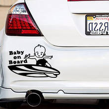 Adesivo de carbono à prova d'água para janela de carro, adesivo divertido para bebês a bordo com personagens diy 2024 - compre barato