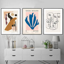 Matisse-pintura en lienzo de Arte de cara abstracta, carteles geométricos nórdicos e impresiones, imágenes de pared, decoración para sala de estar 2024 - compra barato