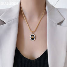 XIALUOKE-collar con colgante de rosa de Metal para mujer, cadena Simple y elegante, collares de oro para mujer, regalo de fiesta 2024 - compra barato