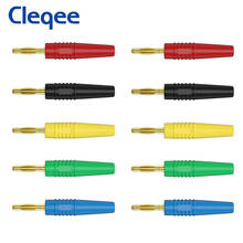 Cleqee P3011 10pcs 2mm Gold Plated Banana Plug Wilding Type Audio Speaker Amplifier Cable Wire Power Jack Connector Adapter 2024 - buy cheap