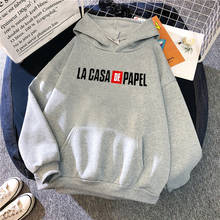 Sudadera con capucha De La Case De Papel para mujer, ropa De calle informal con cuello redondo, estilo Hip Hop 2024 - compra barato