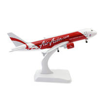 20cm Aircraft Malaysia AirAsia Airbus A320 with Landing Gear Alloy Plane Model Toys Children Kids Gift for Collection 2024 - buy cheap