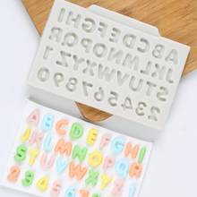 Molde de silicone de letras do alfabeto e número, forma para bolo confeitaria de chocolate, utensílios para decoração de bolos, confeitaria, faça você mesmo 2024 - compre barato