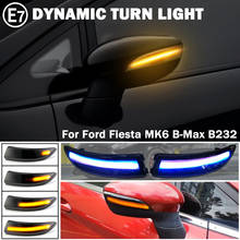 Для форд фиеста MK6 B-Max 2008-2017 динамический сигнал поворота светильник светодиодный боковые Зеркало заднего вида последовательным индикатор 2024 - купить недорого