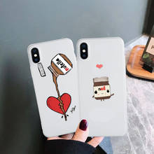 Забавный милый чехол с сердечком для iPhone 11 Pro XR XS MAX 7X8 6s 6 Plus, Белый силиконовый мягкий чехол для телефона 2024 - купить недорого
