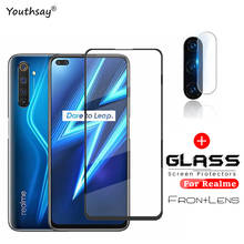 2PCS For OPPO Realme 6 Pro Glass Realme 6 Pro Full Cover Glue Screen Lens Camera Protector Film Tempered Glass For Realme 6 Pro 2024 - buy cheap