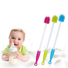 Escova em silicone para lavar copos, ferramenta de limpeza em formato de alimentos, para lavar copos, leite do bebê, escova estreita de silicone 2024 - compre barato