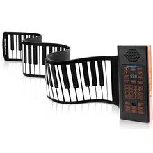 Портативный клавиатура пианино Roll Up 88 клавиши, электронная клавиатура гибкого силикона с Перезаряжаемые Батарея отличный подарок для детей 2024 - купить недорого