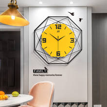 Nordic minimalist creative wall clock living room mute clock modern home clock fashion metal decorative quartz clock hot sale 2024 - buy cheap