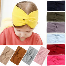 2020 Baby Stuff Accessories Kids Girl Boy Baby Headband Toddler Lace Cross Hair Band Headwear Solid Elastic Headwear Props 2024 - buy cheap