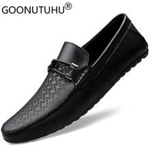 2021 New Fashion Man Genuine Leather Cow Loafers Men's Shoes Casual Classics Black White Slip On Shoe Male Driving Shoes For Men 2024 - buy cheap