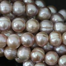 9-10mm purple natural freshwater pearl beads nearround Pearls NECKLACE women  jewelry making design 15inch B1380 2024 - buy cheap