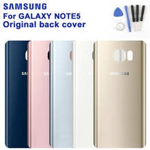 Оригинальный чехол для SAMSUNG Galaxy Note 5, задняя крышка для телефона Samsung Galaxy Note 5, стеклянная задняя крышка для SAMSUNG N9208, N9200, N920t, N920c, Note5 2024 - купить недорого