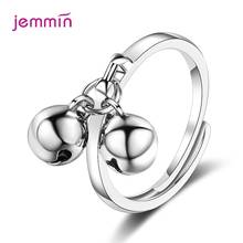 New 2021 Arrivals Trendy Design 925 Sterling Silver Double Bell Rings For Women's Party Jewelry Finger Rings Fine Jewelry 2024 - buy cheap