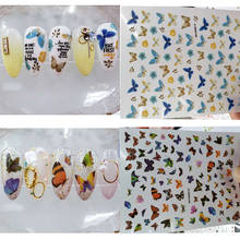 New arrived Fashion Decals Nail Art Stickers colorful 2 style  butterfly Nails Sticker Decorations Manicure Z0225 2024 - buy cheap