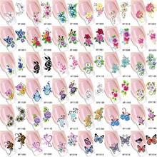 Fashion 3D Flower Design Water Transfer Nails Art Sticker Lady Women Manicure Tools Nail Wraps Decoration Decals Wholesale 2024 - buy cheap