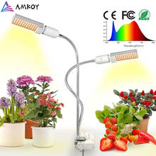 Lâmpada de led para cultivo interno de plantas, 15000lux pôr-sol, espectro completo, cabeça dupla, pescoço de ganso, lâmpada substituível 2024 - compre barato