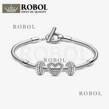 SnakeChainTBarBraceletandCharmsSet Boutique de alta calidad, conjunto de pulsera de plata de ley 925, temperamento ligero y lujoso 2024 - compra barato