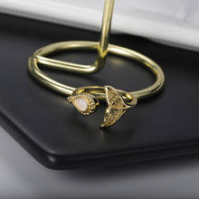 rings for Women Girls Cute Gold Silver Color Cutout Mermaid TailFish Tails Couple ring  Trend Wedding Adjustable Gift Jewelry 2024 - buy cheap