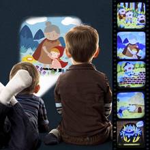 Cartoon Storybook Cards LED Projection Flashlight Baby sleep story lamp Interactive Toy Kids Gift educational toys for children 2024 - buy cheap