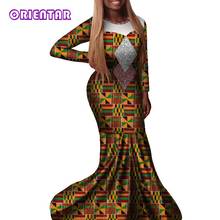 ORIENTAR Long Sleeve Dashiki Dress Women African Print Dress with Glittering Patchwork African Clothes for Women Party WY9077 2024 - buy cheap