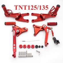 Reposapiés de aluminio ajustable para motocicleta, Pedal para reposapiés, compatible con Benelli, TNT125, TNT135, TNT, 125, 135, 2016-2020 2024 - compra barato