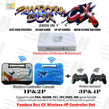 Pandora box-Juego de mandos inalámbricos CX 4P, 2800 en 1, puede guardar el juego, registro de puntuación alta, puede añadir más juegos en 3D, tekken, Mortal Kombat 2024 - compra barato
