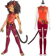 She Ra-disfraz de princesa Power Catra para adultos, mono femenino para Halloween, Carnaval, Anime, ropa de Cosplay 2024 - compra barato