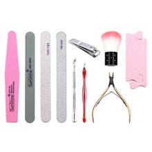 10pcs/Set Nails Accesorios Tools Kit Everything For Manicure Scissors Gel Polish Clipper Nail File Buffer Cuticle Pusher Remover 2024 - buy cheap