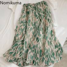 Nomikuma Chiffon Printed Women Skirt High Waist A-line Korean Skirts 2021 Summer New Causal A-line Faldas Mujer Moda 6G472 2024 - buy cheap