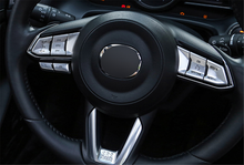 Cubierta de volante de coche, embellecedor de decoración de volante para Mazda cx-30 2020 2021, ABS cromado, accesorios para automóviles 2024 - compra barato