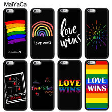 Чехол для мобильного телефона MaiYaCa LGBT Love Wins для iphone 12 mini 11 Pro MAX X XR XS MAX SE 2020 6S 7 8 Plus 5S 2024 - купить недорого