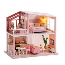 DIY Dollhouse Wooden Doll Houses Miniature Doll House Furniture Kit Casa Music Led Toys Handmade For Children Birthday Gift 2024 - buy cheap