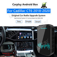 4 + 32gb para cadillac ct6 2018-2020 reprodutor multimídia de carro android sistema espelho link navi mapa apple carplay sem fio dongle ai caixa 2024 - compre barato