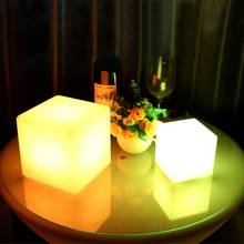 RGB Rechargeable Color Changing Cube Night Light Table Lamp Gadget Home Party Decor Decoration Lighting With Remote Control 2024 - buy cheap