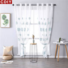 CDIY White Embroidered Sheer Window Curtains Tulle Curtain  for Bedroom Living Room Kitchen Voile Curtains for Blind Drapes 2024 - buy cheap
