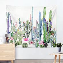 Wall Tapestry Cactus PrintedWall Hanging Mandala  Tapestry Green Succulents Carpet Blanket Yoga Mat Decorative Tapestry for Home 2024 - buy cheap