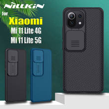 Slide Camera Protection Case for Xiaomi Mi 11 Lite 5G/4G Nillkin Lens Protect Privacy Shockproof Back Cover for Xiaomi Mi11 Lite 2024 - buy cheap