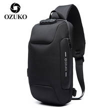 OZUKO Men's Crossbody Chest Bag USB Charging Anti Theft Single Bags for Men Short Trip Pack Male Waterproof Single Bag Bolsos 2024 - buy cheap