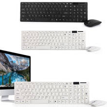 Gaming Keyboard Mouse Combo Wireless 2.4G Ultra Slim Mute Keyboard Mice Set for PC Laptop Desktop OUJ99 2024 - buy cheap