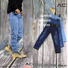 ACNTOYS ACN001P 1/6 Scale Fashion Male Solider Jeans with Holes Slim Trousers with Belt Model for 12 inches Action Figures 2024 - buy cheap