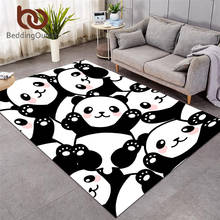 Tapete decorativo de panda para sala, carpete com desenho animado, arco-íris, tapete de chão, quarto infantil, alfombra, 152x244cm 2024 - compre barato