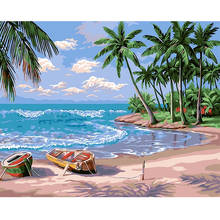 Hawaii midsummer Vacation Scenery DIY Digital Painting By Numbers Modern Wall Art Oil Painting Holiday Gift Home Decor Big Size 2024 - buy cheap