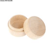 Wooden  Round Storage Boxes Ring Box Vintage Decorative Natural Craft Jewelry Box Case Wedding Accessories 2024 - buy cheap